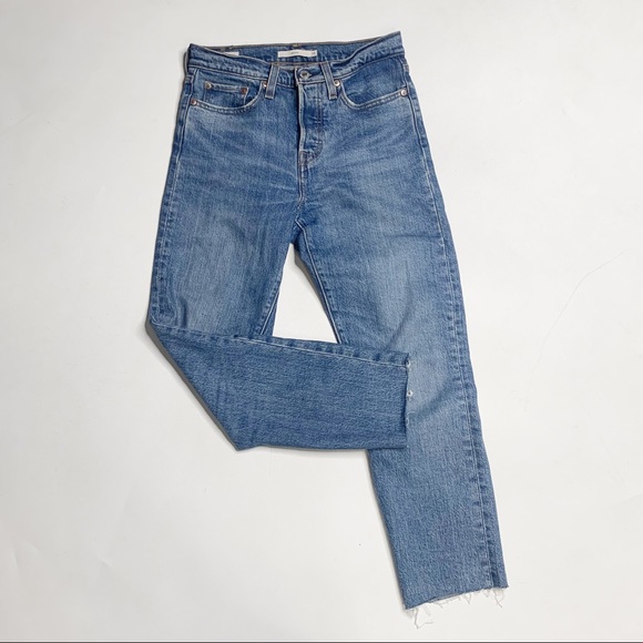 Levi's Denim - Levi's Premium WEDGIE FIT ANKLE WOMEN'S JEANS size 25 raw cut hem High Rise